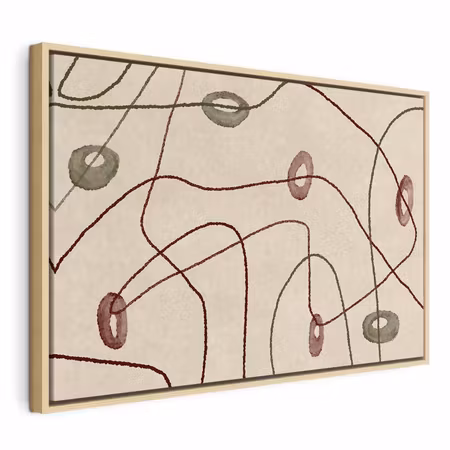 Canvastavla med ram - Lines and shapes bead