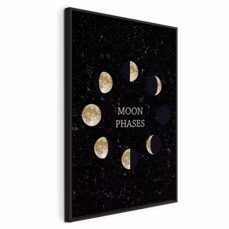 Canvastavla med ram - Lunar cycle vertical
