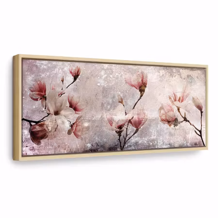Canvastavla med ram - Magnolia charm narrow