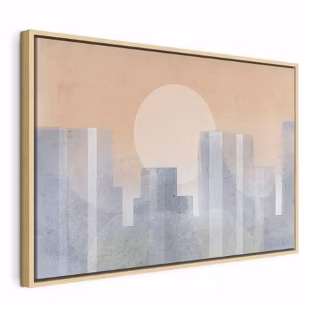 Canvastavla med ram - Modern city wide second