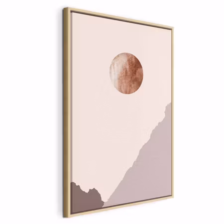 Canvastavla med ram - Mountain planet vertical