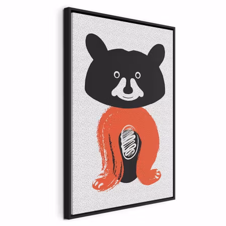 Canvastavla med ram - Nice mr raccoon vertical
