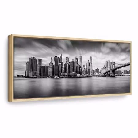 Canvastavla med ram - New york stylish city