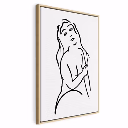 Canvastavla med ram - Passionate touch vertical