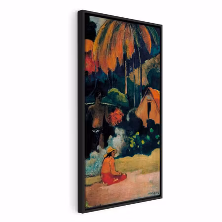 Canvastavla med ram - Paul gauguin mahana maa ii