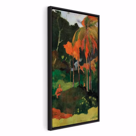Canvastavla med ram - Paul gauguin mahana maa i