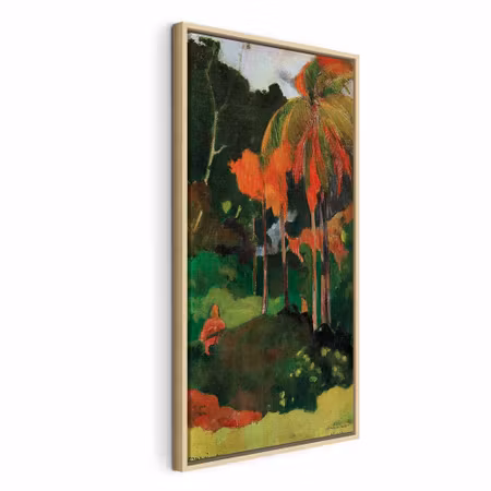 Canvastavla med ram - Paul gauguin mahana maa i