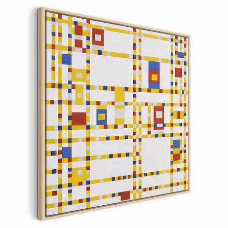 Canvastavla med ram - Piet mondrian broadway
