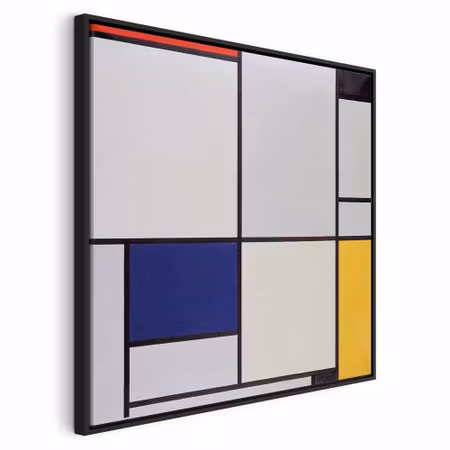 Canvastavla med ram - Piet mondrian tableau i