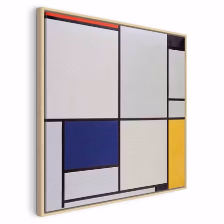 Canvastavla med ram - Piet mondrian tableau i