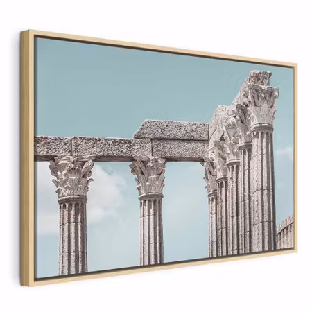 Canvastavla med ram - Pillars of history wide