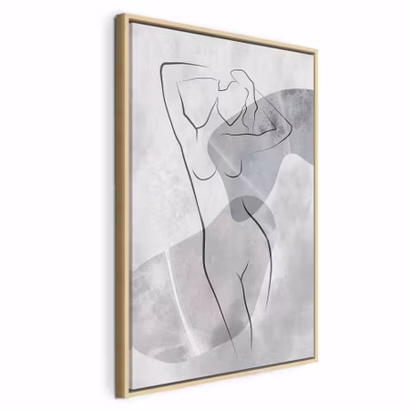 Canvastavla med ram - Resting muse vertical