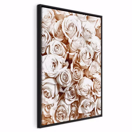 Canvastavla med ram - Rose garden vertical