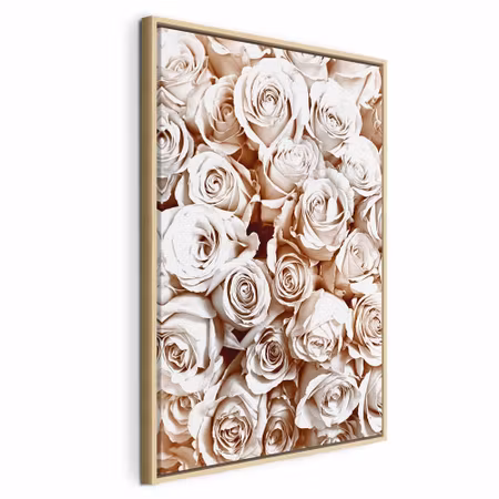 Canvastavla med ram - Rose garden vertical