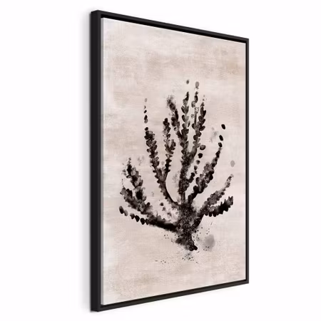 Canvastavla med ram - Sea plant vertical