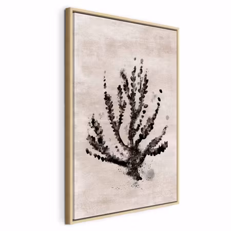 Canvastavla med ram - Sea plant vertical