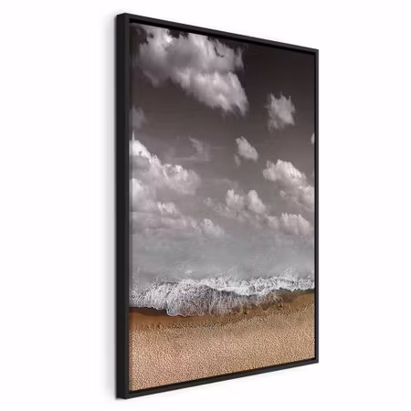 Canvastavla med ram - Sky wave vertical