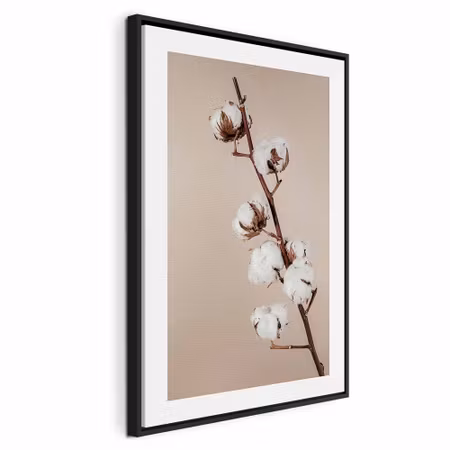 Canvastavla med ram - Softness of cotton vertical