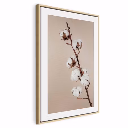 Canvastavla med ram - Softness of cotton vertical