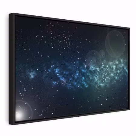 Canvastavla med ram - Space wide
