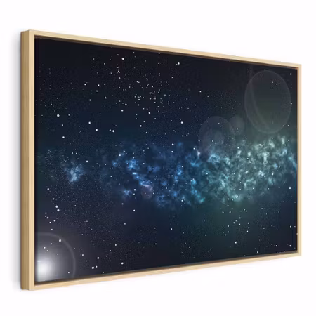 Canvastavla med ram - Space wide