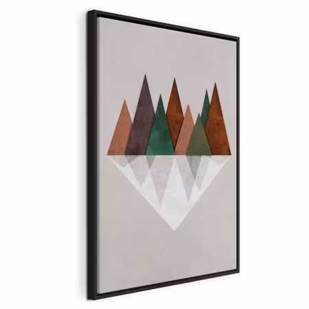 Canvastavla med ram - Symmetrical land vertical