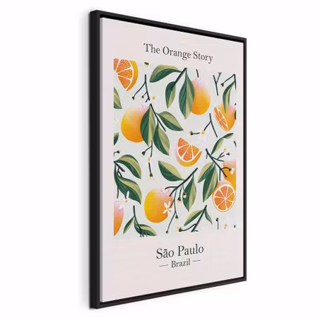 Canvastavla med ram - The orange story vertical