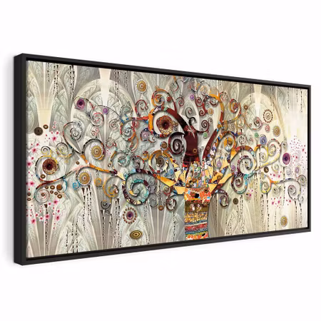 Canvastavla med ram - Tree of life narrow