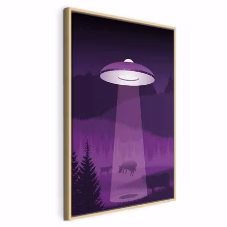 Canvastavla med ram - Ufo vertical
