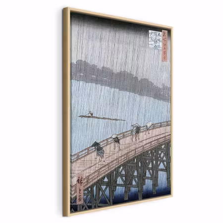 Canvastavla med ram - Utagawa hiroshige sudden