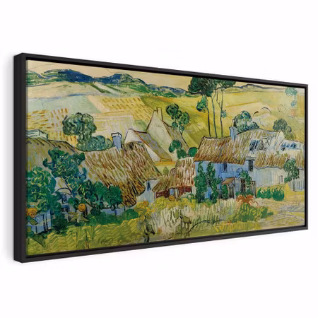 Canvastavla med ram - Vincent van gogh farms near