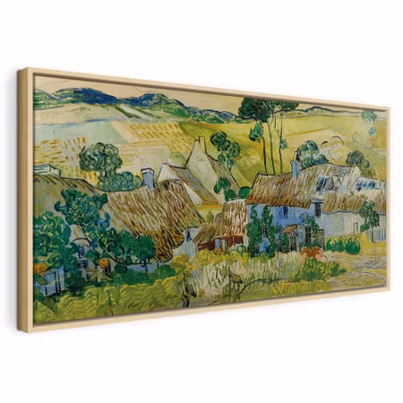 Canvastavla med ram - Vincent van gogh farms near