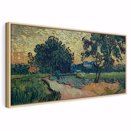 Canvastavla med ram - Vincent van gogh landscape