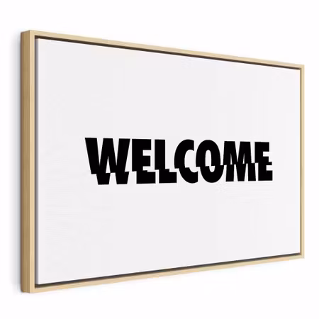 Canvastavla med ram - Welcome wide