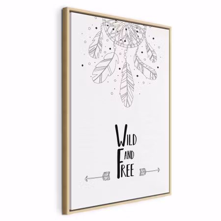 Canvastavla med ram - Wild and free vertical