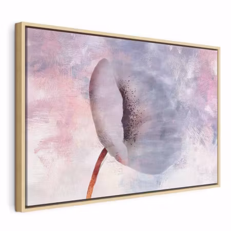 Canvastavla med ram - Windy flower wide