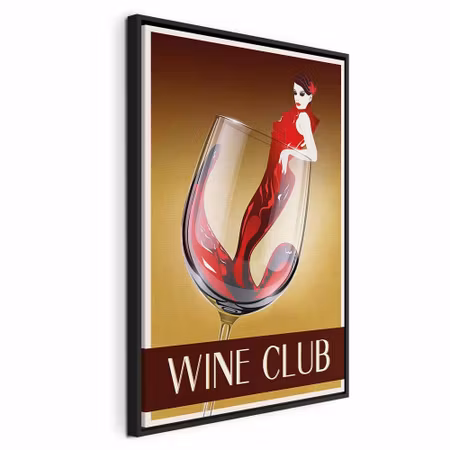 Canvastavla med ram - Wine club vertical