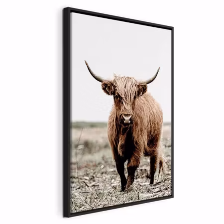 Canvastavla med ram - Young stag vertical