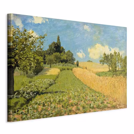 Canvastavla - Alfred sisley grain fields on the of