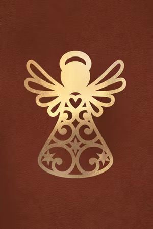 Canvastavla - Angelic gold part vertical