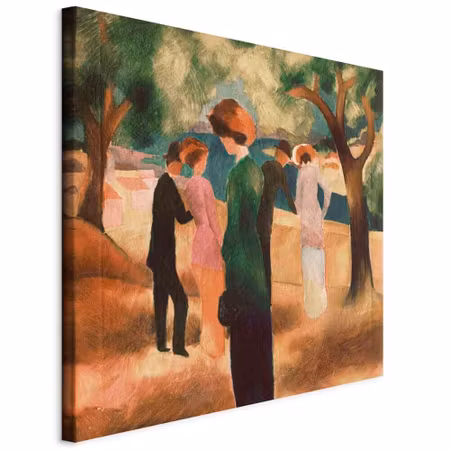 Canvastavla - August macke lady in green jacket