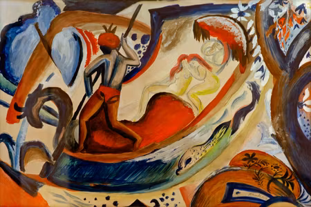 Canvastavla - August macke nackte mädchen in der