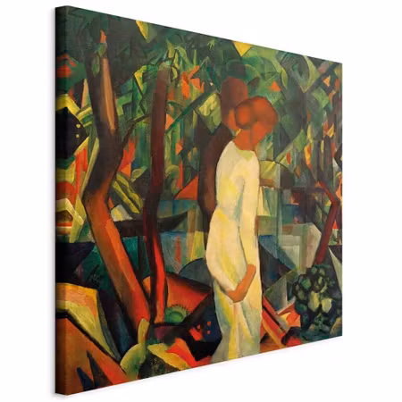 Canvastavla - August macke paar im wald
