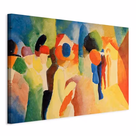 Canvastavla - August macke with a yellow jacket