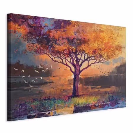 Canvastavla - Autumn sketches part wide
