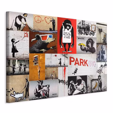 Canvastavla - Banksy collage