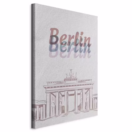 Canvastavla - Berlin in watercolours part vertical