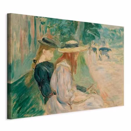 Canvastavla - Berthe morisot sur un banc de bois