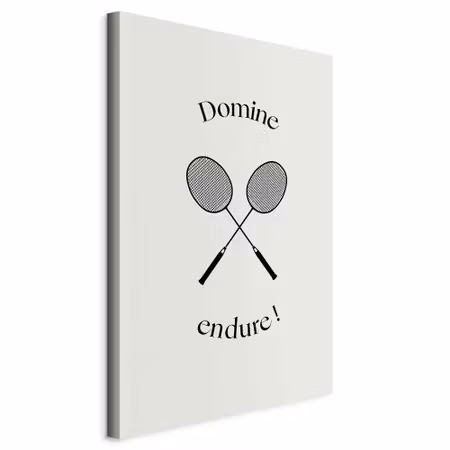 Canvastavla - Black badminton rackets