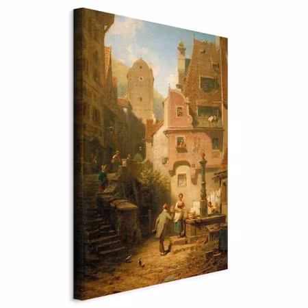 Canvastavla - Carl spitzweg well wisher presenting